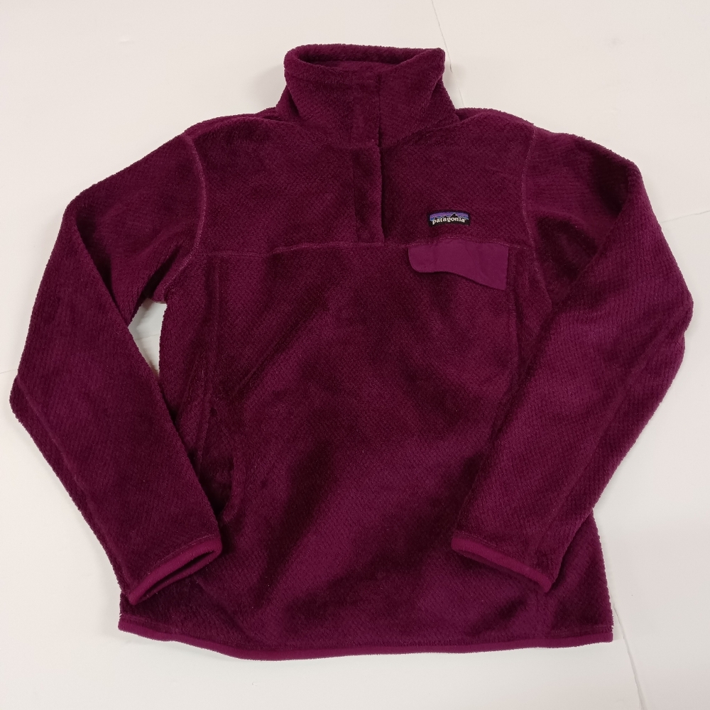 Patagonia Womens Re-Tool Snap T Synchilla Maroon Pullover